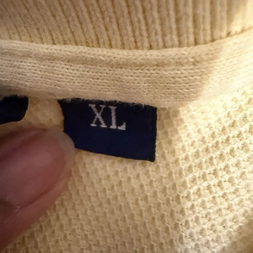 Polo Golf Ralph Lauren Shirt Mens XL Yellow 100% Pima Cotton Multi Color Pony